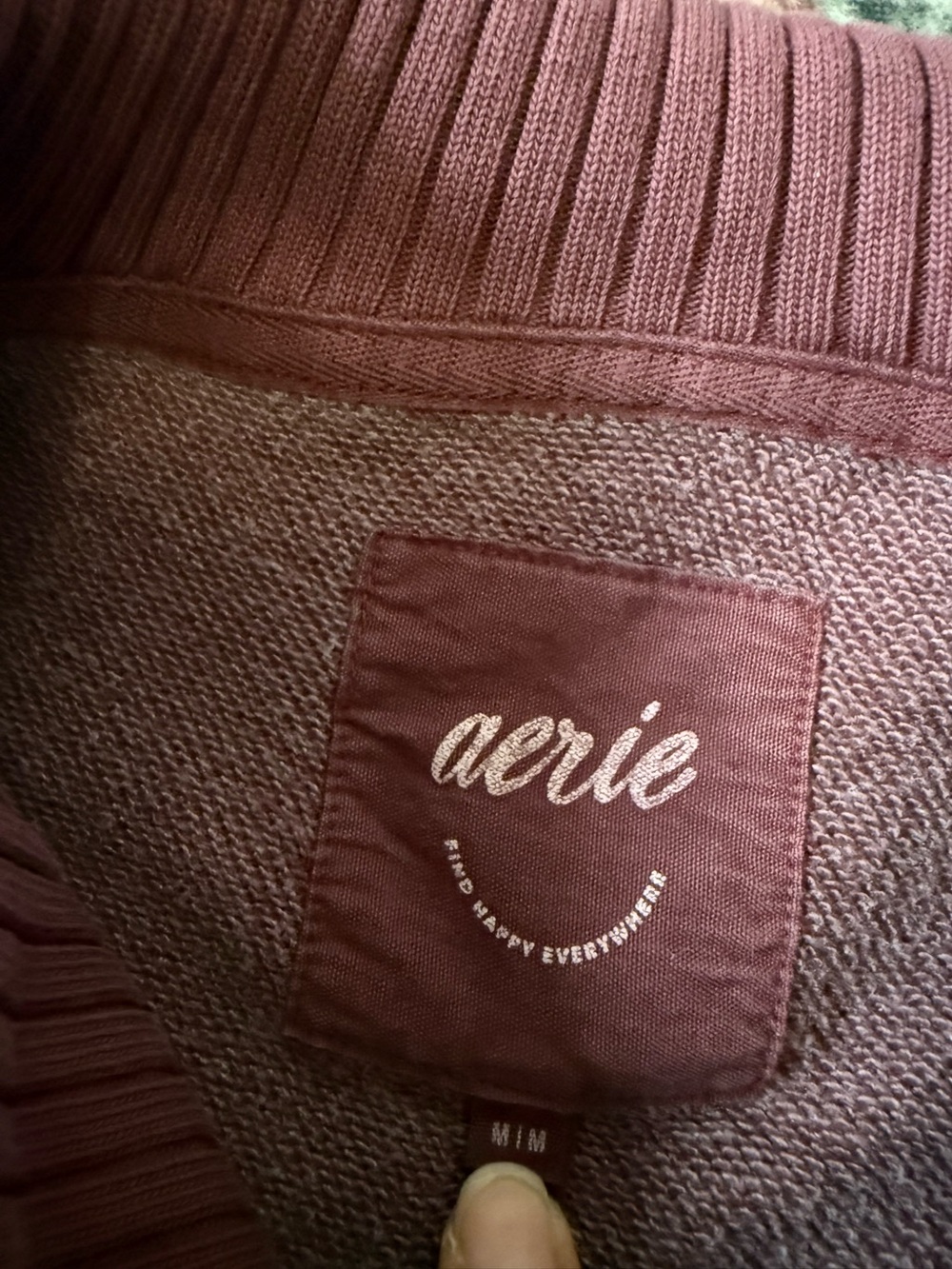 Aerie Down to Earth Quarter-Zip Oversized Sweatshirt Medium - Picture 4 of 5